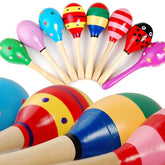 Wooden Egg bell ratlle - 1 pc Random design will be shipped - EKT2249
